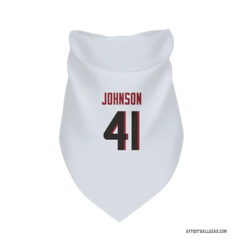 Tysheem Johnson  White Atlanta Falcons  Cat & Dog Pet Bandana