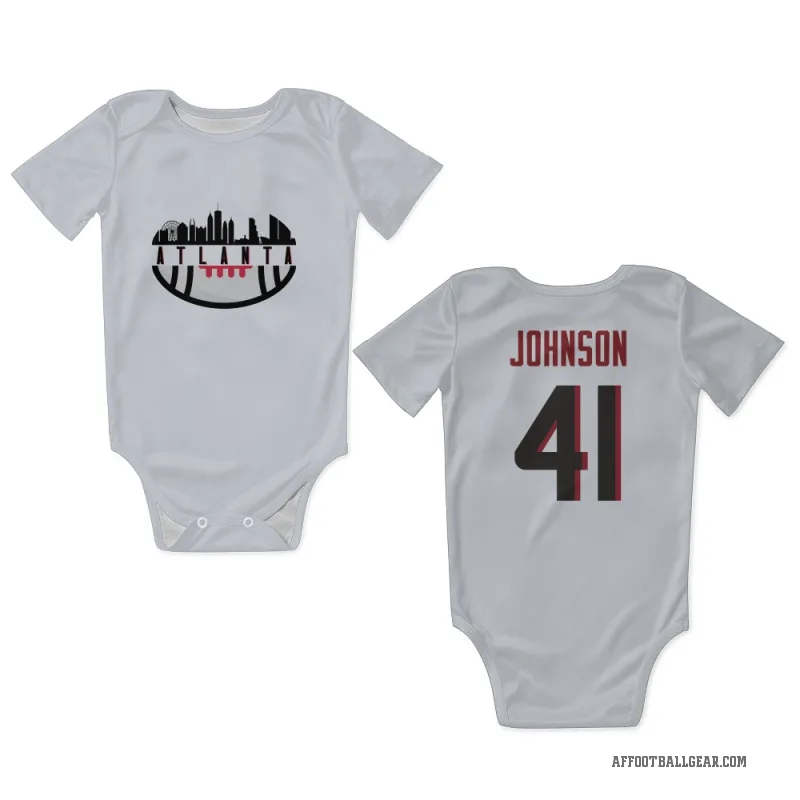 Tysheem Johnson  White Atlanta Falcons  Newborn & Infant Bodysuit