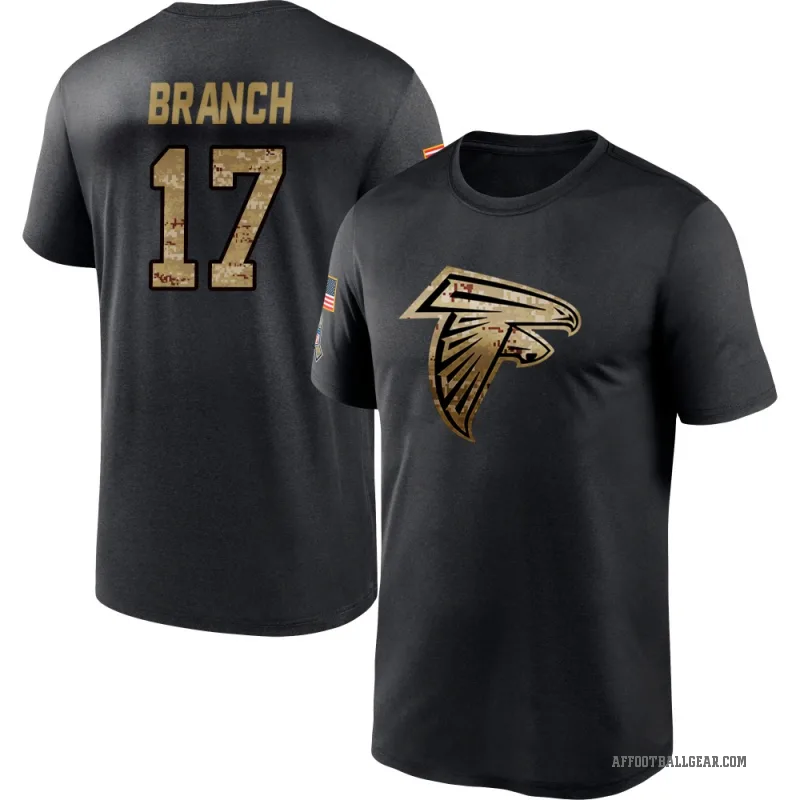 Zachariah Branch Men's Black Atlanta Falcons 2020 Salute To Service Performance T-Shirt