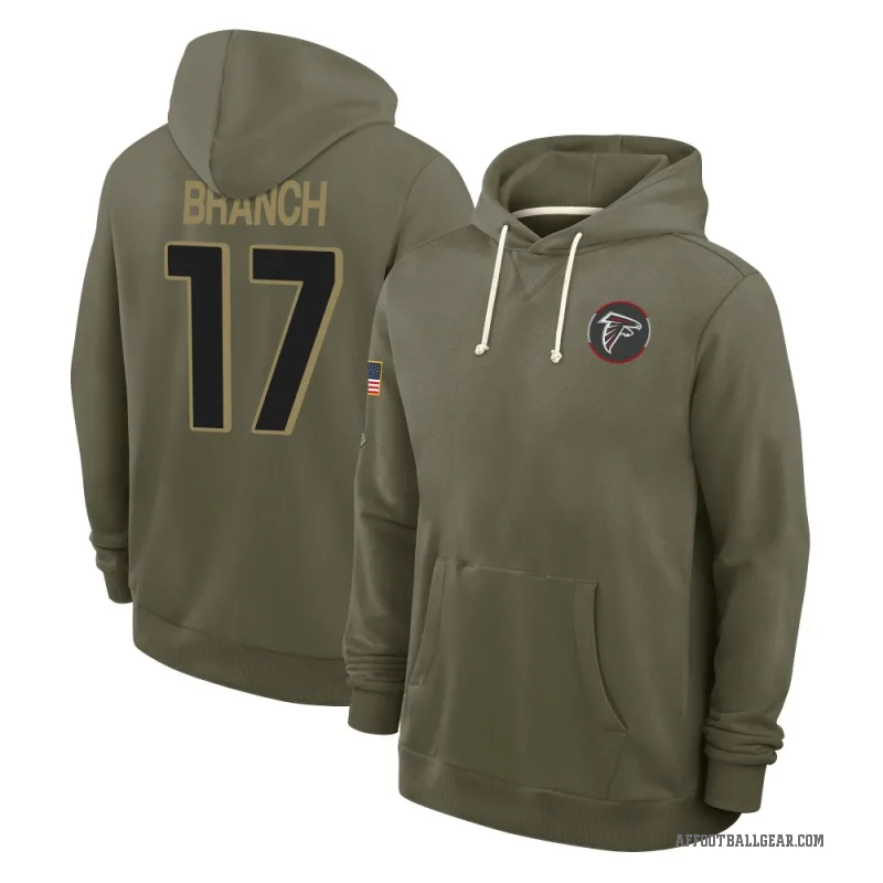 Zachariah Branch Men's Olive Atlanta Falcons 2025 Salute to Service Hoodie