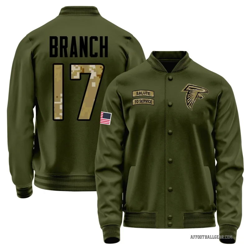 Zachariah Branch Men's Olive Atlanta Falcons Salute to Service Sideline Performance Jacket