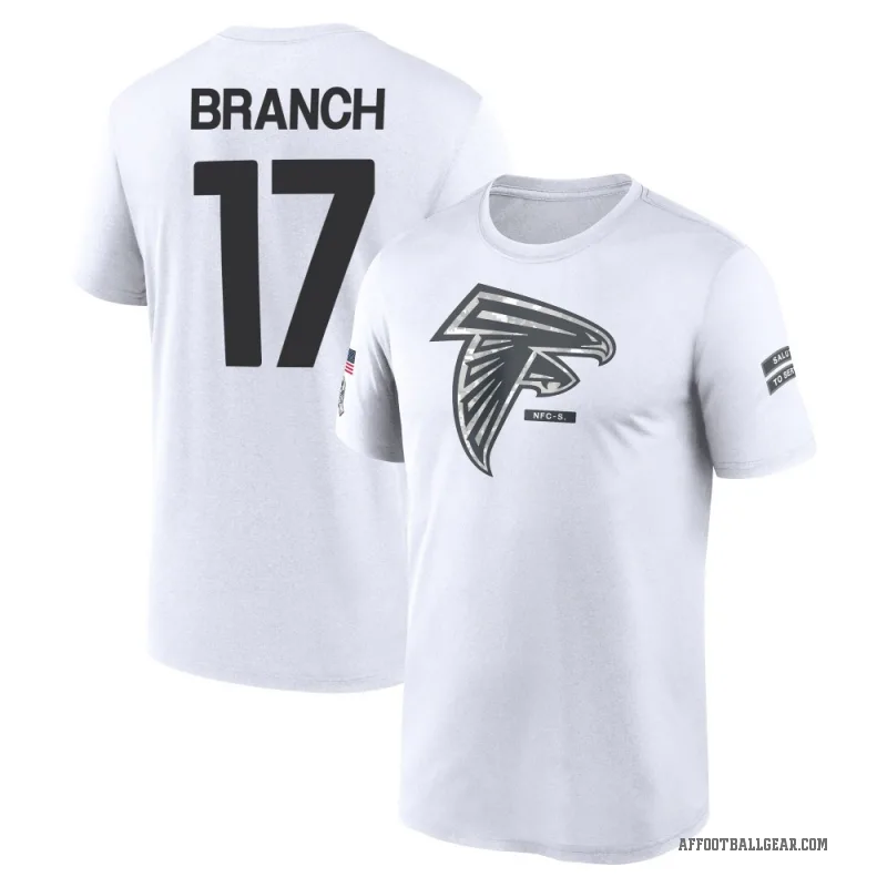 Zachariah Branch Men's White Atlanta Falcons 2024 Salute to Service Performance T-Shirt