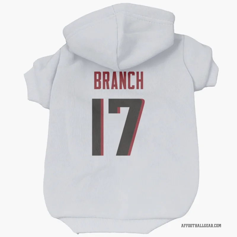 Zachariah Branch  White Atlanta Falcons  Cat & Dog Pet Hoodie