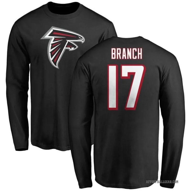 Zachariah Branch Youth Black Atlanta Falcons Logo Long Sleeve T-Shirt -