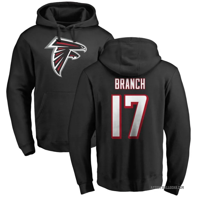Zachariah Branch Youth Black Atlanta Falcons Pro Line Logo Pullover Hoodie