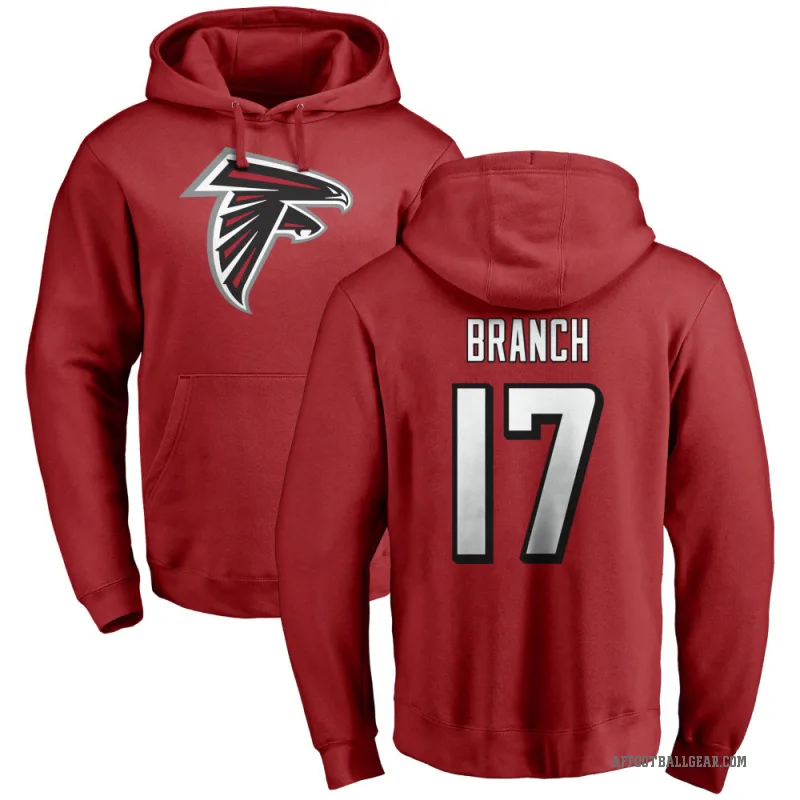 Zachariah Branch Youth Red Atlanta Falcons Pro Line Logo Pullover Hoodie